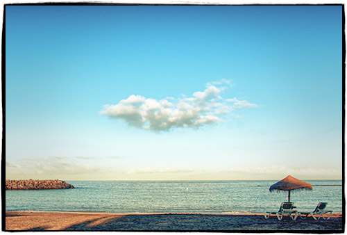 Cloud over beach